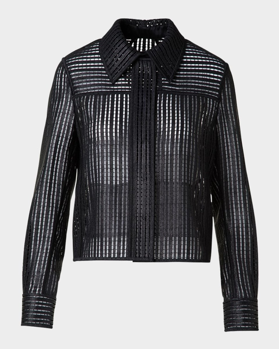 Talitha Short Techno Stripe Boxy Jacket
